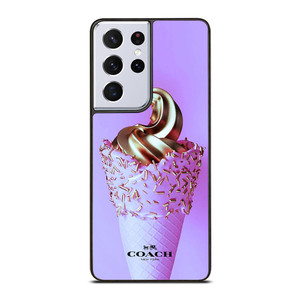 COACH NEW YORK LOGO GOLDEN ICE CREAM ICON Samsung Galaxy S21 Ultra Case Cover