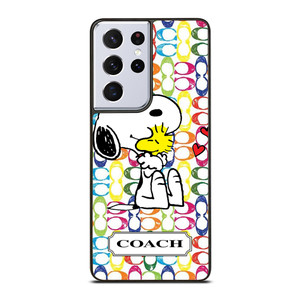 COACH NEW YORK LOGO SNOOPY THE PEANUTS Samsung Galaxy S21 Ultra Case Cover