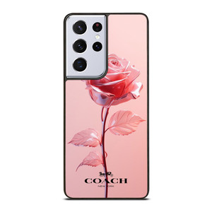 COACH NEW YORK PINK ROSE Samsung Galaxy S21 Ultra Case Cover
