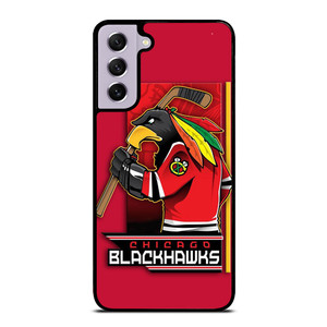 CHICAGO BLACKHAWKS HOCKEY TEAM LOGO MASCOT Samsung Galaxy S21 FE Case Cover