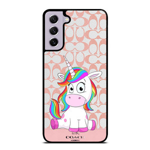 COACH NEW YORK LOGO CUTE UNICORN Samsung Galaxy S21 FE Case Cover