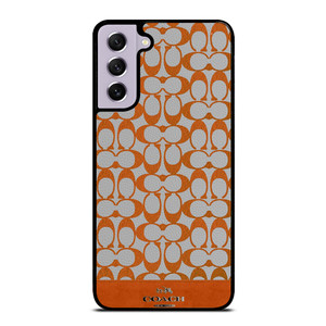 COACH NEW YORK LOGO PATTERN ORANGE EMBLEM Samsung Galaxy S21 FE Case Cover