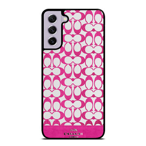 COACH NEW YORK LOGO PATTERN PINK EMBLEM Samsung Galaxy S21 FE Case Cover
