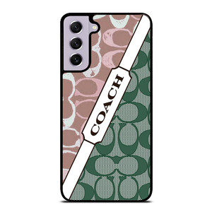 COACH NEW YORK LOGO PINK GREEN PATTERN ICON Samsung Galaxy S21 FE Case Cover