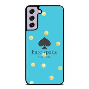 KATE SPADE NEW YORK LOGO BLUE GOLDEN POLKADOTS Samsung Galaxy S21 FE Case Cover KATE SPADE NEW YORK LOGO BLUE GOLDEN POLKADOTS Samsung Galaxy S21 FE Case Cover