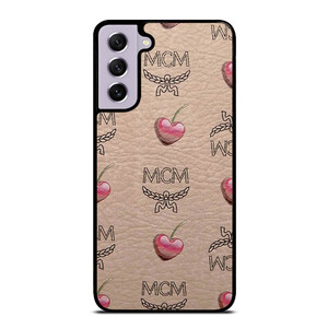 MCM LOVE CHERRIES BROWN LEATHER Samsung Galaxy S21 FE Case Cover