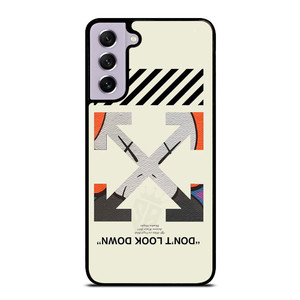 OFF WHITE KAWS LOGO DONT LOOK DOWN Samsung Galaxy S21 FE Case Cover