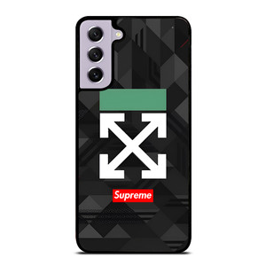 OFF WHITE LOGO SUPREME ICON Samsung Galaxy S21 FE Case Cover