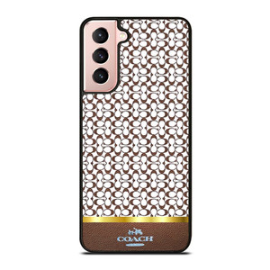 COACH NEW YORK ICON BROWN EMBLEM Samsung Galaxy S21 Case Cover