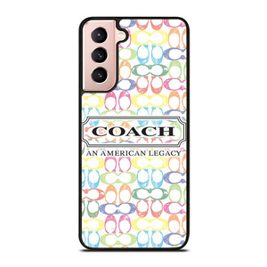 COACH NEW YORK LOGO AMERICAN LEGACY COLORFUL PATTERN Samsung Galaxy S21 Case Cover