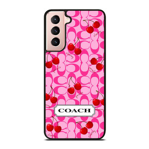 COACH NEW YORK LOGO CHERRY Samsung Galaxy S21 Case Cover