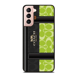 COACH NEW YORK LOGO GREEN BAG Samsung Galaxy S21 Case Cover