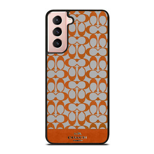 COACH NEW YORK LOGO PATTERN ORANGE EMBLEM Samsung Galaxy S21 Case Cover