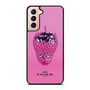 COACH NEW YORK LOGO SILVER STRAWBERRY ICON Samsung Galaxy S21 Case Cover COACH NEW YORK LOGO SILVER STRAWBERRY ICON Samsung Galaxy S21 Case Cover