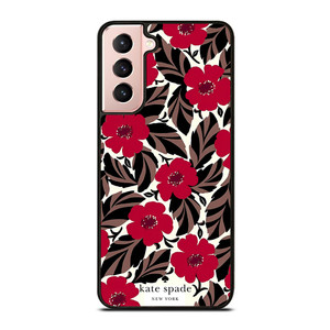 KATE SPADE NEW YORK LOGO RED ROSES Samsung Galaxy S21 Case Cover