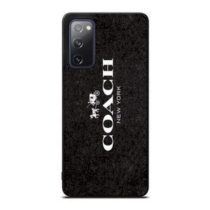 COACH NEW YORK LOGO ON BLACK FABRIC Samsung Galaxy S20 FE Case Cover