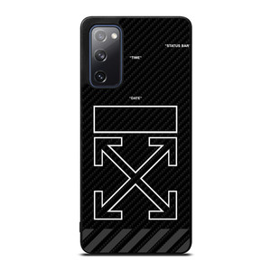 OFF WHITE LOGO TIME DATE CARBON Samsung Galaxy S20 FE Case Cover