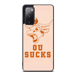 TEXAS LONGHORN ICON OU SUCKS LOGO FOOTBALL UNIVERSITY Samsung Galaxy S20 FE Case Cover