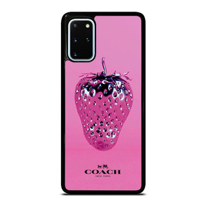 COACH NEW YORK LOGO SILVER STRAWBERRY ICON Samsung Galaxy S20 Plus Case Cover