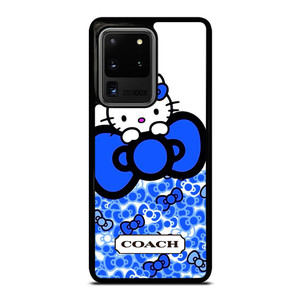 COACH NEW YORK LOGO HELLO KITTY BLUE TIE BOW Samsung Galaxy S20 Ultra Case Cover
