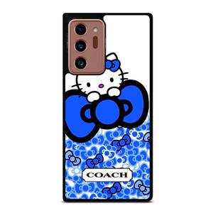 COACH NEW YORK LOGO HELLO KITTY BLUE TIE BOW Samsung Galaxy Note 20 Ultra Case Cover