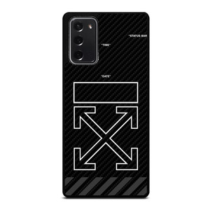 OFF WHITE LOGO TIME DATE CARBON Samsung Galaxy Note 20 Case Cover OFF WHITE LOGO TIME DATE CARBON Samsung Galaxy Note 20 Case Cover