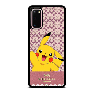 COACH NEW YORK LOGO PINK X PIKACHU POKEMON Samsung Galaxy S20 Case Cover