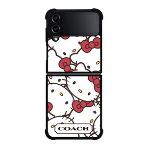 COACH NEW YORK HELLO KITTY FACE COLLAGE Samsung Galaxy Z Flip 4 Case Cover