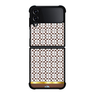 COACH NEW YORK ICON BROWN EMBLEM Samsung Galaxy Z Flip 4 Case Cover COACH NEW YORK ICON BROWN EMBLEM Samsung Galaxy Z Flip 4 Case Cover