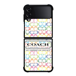 COACH NEW YORK LOGO AMERICAN LEGACY COLORFUL PATTERN Samsung Galaxy Z Flip 4 Case Cover COACH NEW YORK LOGO AMERICAN LEGACY COLORFUL PATTERN Samsung Galaxy Z Flip 4 Case Cover