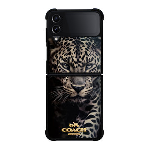 COACH NEW YORK LOGO LEOPARD Samsung Galaxy Z Flip 4 Case Cover