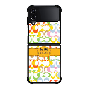 COACH NEW YORK LOGO LUXURY FASHION Samsung Galaxy Z Flip 4 Case Cover COACH NEW YORK LOGO LUXURY FASHION Samsung Galaxy Z Flip 4 Case Cover