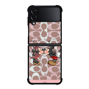 COACH NEW YORK LOGO MICKEY MINNIE MOUSE DISNEY KISS Samsung Galaxy Z Flip 4 Case Cover