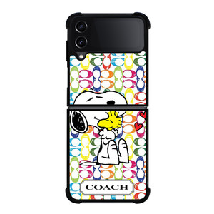 COACH NEW YORK LOGO SNOOPY THE PEANUTS Samsung Galaxy Z Flip 4 Case Cover COACH NEW YORK LOGO SNOOPY THE PEANUTS Samsung Galaxy Z Flip 4 Case Cover