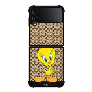 COACH NEW YORK LOGO TWEETY BIRD Samsung Galaxy Z Flip 4 Case Cover COACH NEW YORK LOGO TWEETY BIRD Samsung Galaxy Z Flip 4 Case Cover