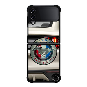 FORD MUSTANG CAR LOGO WHITE Samsung Galaxy Z Flip 4 Case Cover FORD MUSTANG CAR LOGO WHITE Samsung Galaxy Z Flip 4 Case Cover