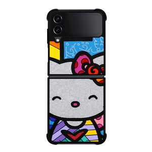 HELLO KITTY ROMERO BRITTO ART Samsung Galaxy Z Flip 4 Case Cover HELLO KITTY ROMERO BRITTO ART Samsung Galaxy Z Flip 4 Case Cover
