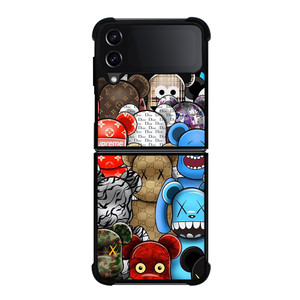 KAWS COLLAGE ICON BRANDS LOGO Samsung Galaxy Z Flip 4 Case Cover