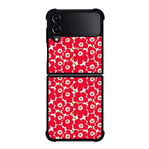 MARIMEKO PATTERN RED POPPY FLOWER Samsung Galaxy Z Flip 4 Case Cover MARIMEKO PATTERN RED POPPY FLOWER Samsung Galaxy Z Flip 4 Case Cover