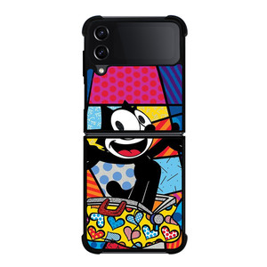 ROMERO BRITTO FELIX THE CAT ART Samsung Galaxy Z Flip 4 Case Cover