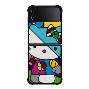 ROMERO BRITTO HELLO KITTY ART Samsung Galaxy Z Flip 4 Case Cover ROMERO BRITTO HELLO KITTY ART Samsung Galaxy Z Flip 4 Case Cover