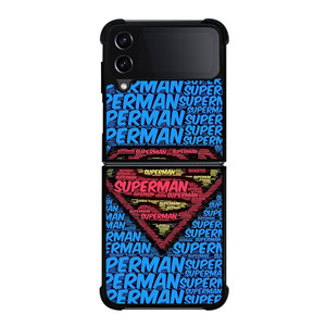 SUPERMAN TYPOGRAPHY LOGO Samsung Galaxy Z Flip 4 Case Cover