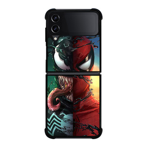 VENOM V SPIDERMAN FACE SUPERHERO MARVEL COMICS Samsung Galaxy Z Flip 4 Case Cover