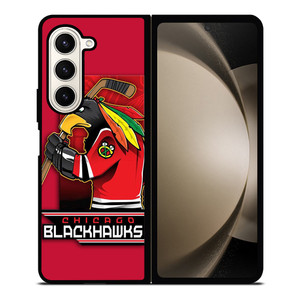 CHICAGO BLACKHAWKS HOCKEY TEAM LOGO MASCOT Samsung Galaxy Z Fold 5 Case Cover