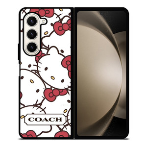 COACH NEW YORK HELLO KITTY FACE COLLAGE Samsung Galaxy Z Fold 5 Case Cover COACH NEW YORK HELLO KITTY FACE COLLAGE Samsung Galaxy Z Fold 5 Case Cover