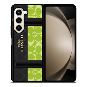 COACH NEW YORK LOGO GREEN BAG Samsung Galaxy Z Fold 5 Case Cover