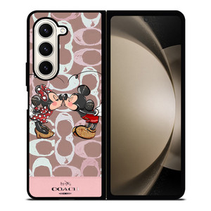 COACH NEW YORK LOGO MICKEY MINNIE MOUSE DISNEY KISS Samsung Galaxy Z Fold 5 Case Cover