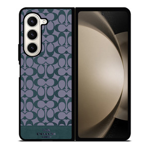 COACH NEW YORK LOGO PATTERN GREEN EMBLEM Samsung Galaxy Z Fold 5 Case Cover