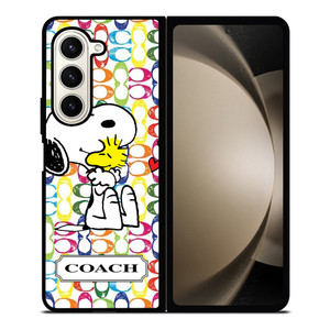 COACH NEW YORK LOGO SNOOPY THE PEANUTS Samsung Galaxy Z Fold 5 Case Cover COACH NEW YORK LOGO SNOOPY THE PEANUTS Samsung Galaxy Z Fold 5 Case Cover