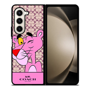 COACH NEW YORK LOGO X PINK PANTHER Samsung Galaxy Z Fold 5 Case Cover
